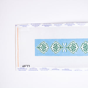 Blue and Green Patterned Bag Strap