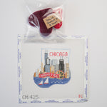 Chicago Mini Stocking with Hearts